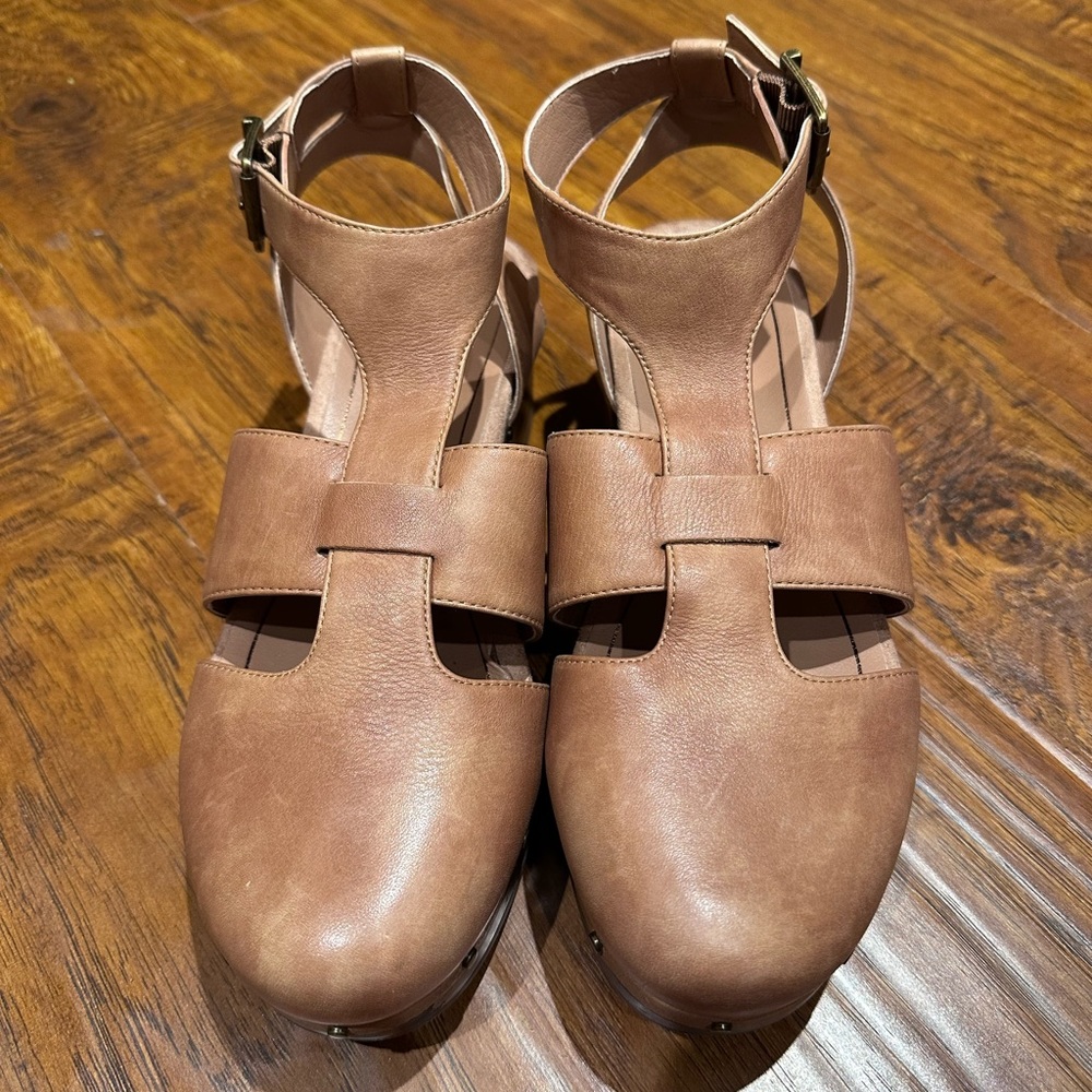 Vionic Shoes Womens size 9 | Platform Mule Mules Sandal Leather and Wood Cute